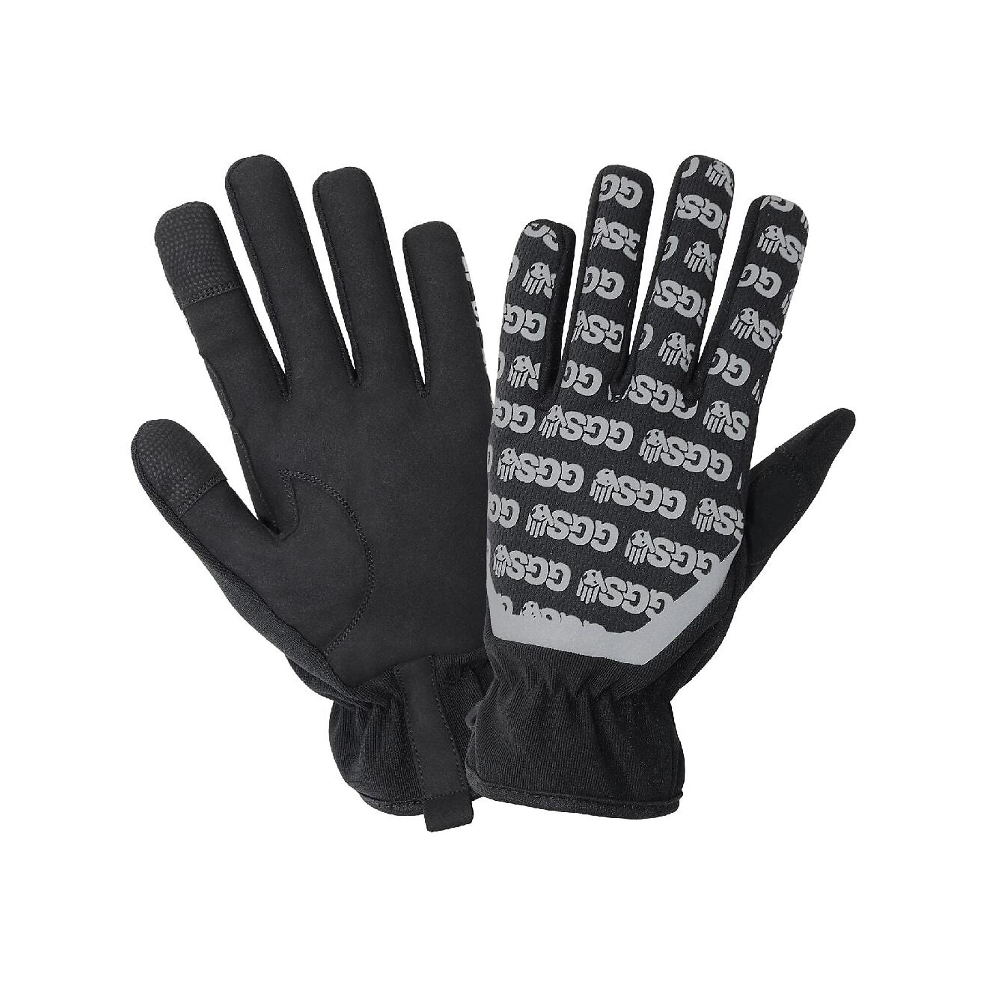Global Glove Touch Screen Mechanics Gloves W/ Reflective Back - 12 Pairs